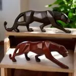 Premium Panther Showpiece Set of 2 – front view
