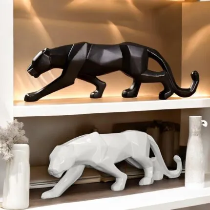 Premium Panther Showpiece Set of 2 – front view
