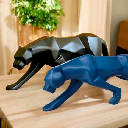 Premium Panther Showpiece Set of 2 – front view