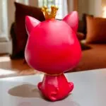 Premium Cat Showpiece Resin Figurine with Storage Organizer Tray – close-up detail