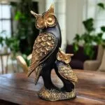 Antique Black Owl Showpiece – 30.5 cm Premium Vastu Statue for Home Decor