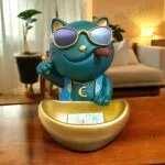 Green Dog Showpiece with Sunglasses and Storage Tray – Mottu 26.7 cm Polyresin